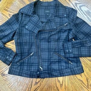 Liverpool Jeans Company Women's Black and grey Plaid  Jacket